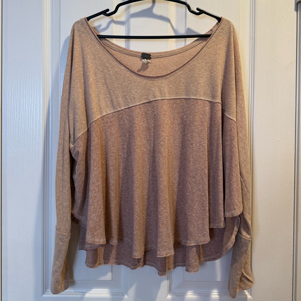 We The Free Pink Flowy Long Sleeve Shirt Women’s Size S